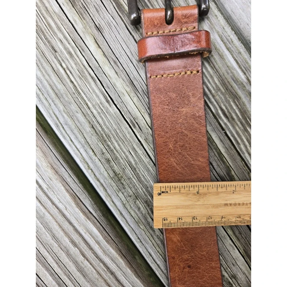 2 Vintage USA Made BANANA REPUBLIC Italian Leather Belt 34 Brown Black